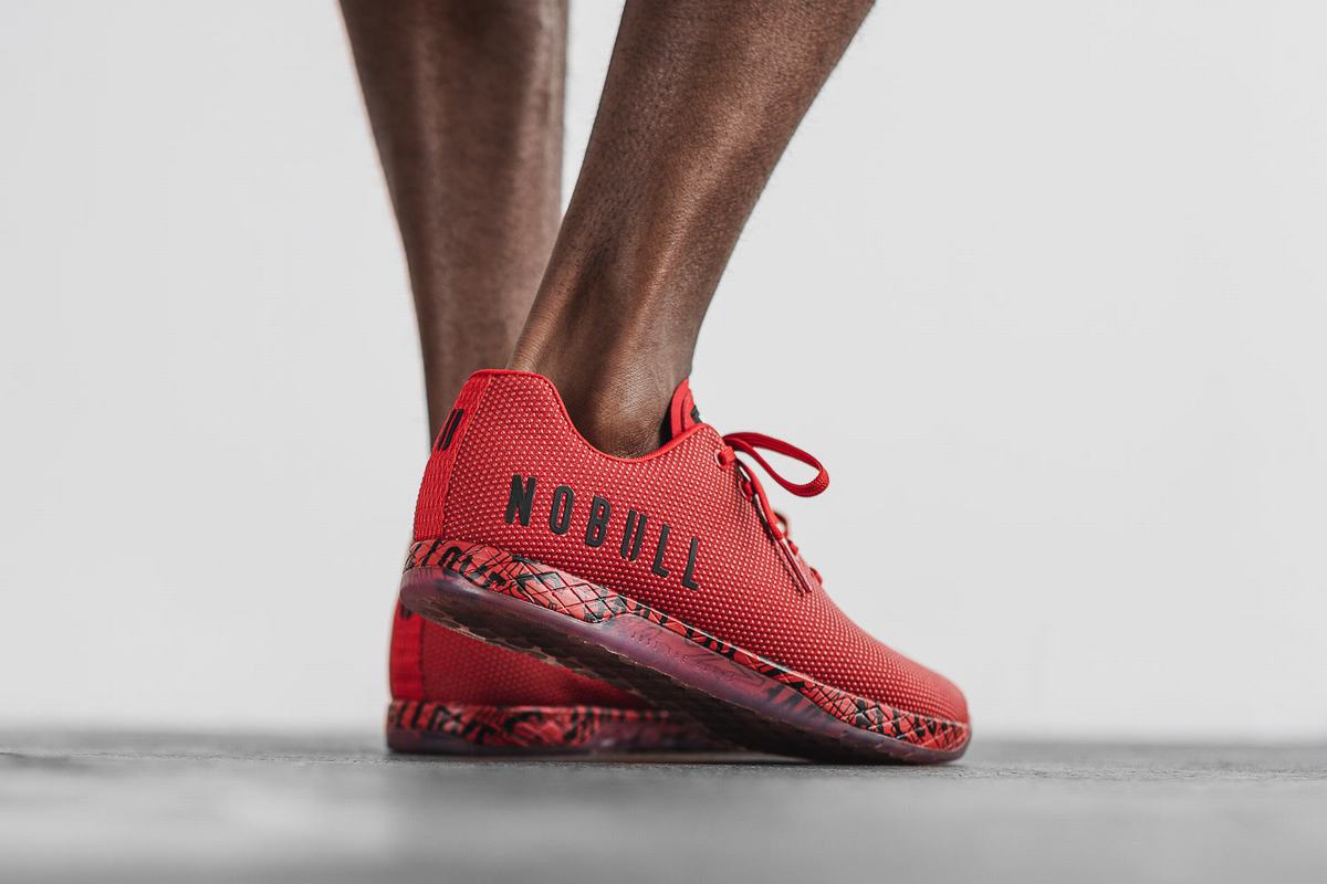 Nobull Superfabric All Love Men's Trainers Red | Australia (BA8359)